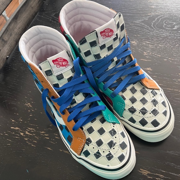 Muti-Colored Checkered Vans - Picture 7 of 7